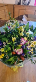 Hand Tied Bouquet Open Stems Spring Colours Florist's Choice